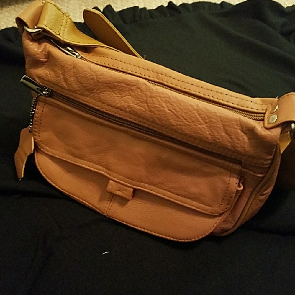 Genuine Leather Tan Purse - Picture 3 of 6